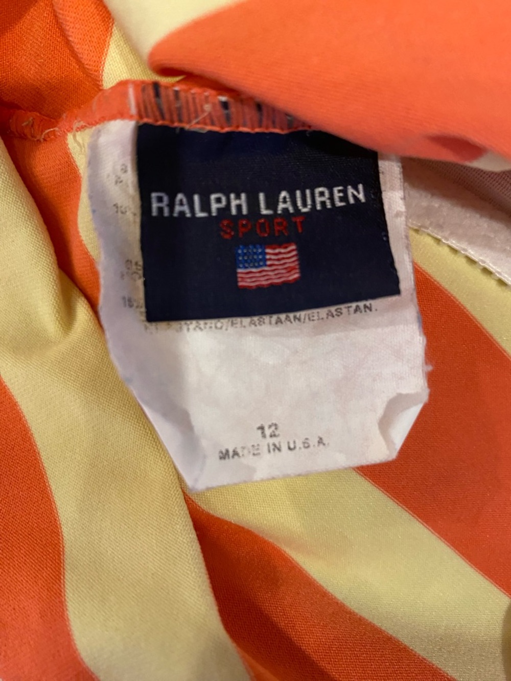 Ralph Lauren Sport Striped 2 Pc Swimsuit Sz 12 - Picture 12 of 13